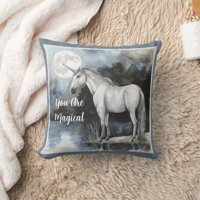 Unicorn Full Moon   Cushion (Blanket)