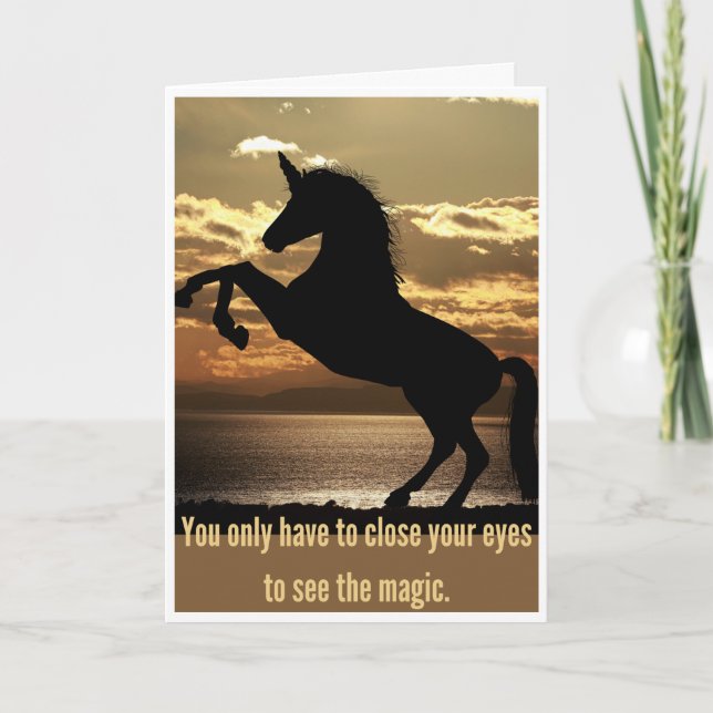 Unicorn fun note card (Front)