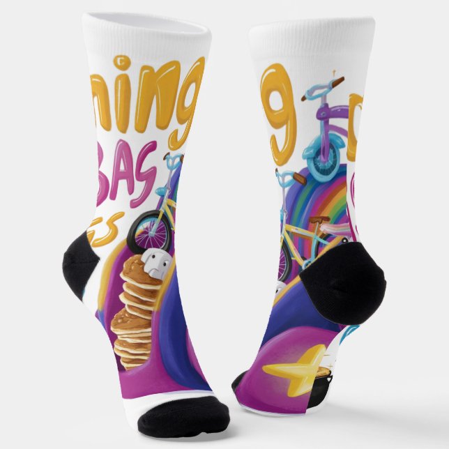 unicorn-fun slogan socks (Angled)