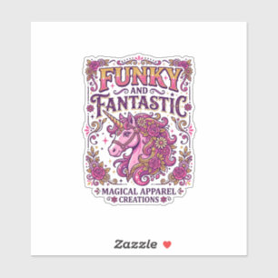 Unicorn Funky and Fantastic Stylish Zazzle Design_