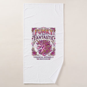Unicorn Funky and Fantastic Stylish Zazzle Design_ Bath Towel