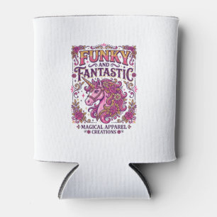 Unicorn Funky and Fantastic Stylish Zazzle Design_ Can Cooler