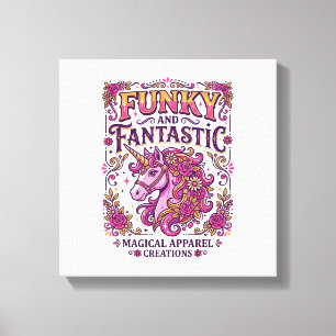 Unicorn Funky and Fantastic Stylish Zazzle Design_ Canvas Print