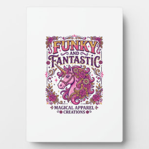 Unicorn Funky and Fantastic Stylish Zazzle Design_ Plaque