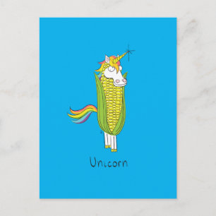 Unicorn Funny Corn Corny Postcard