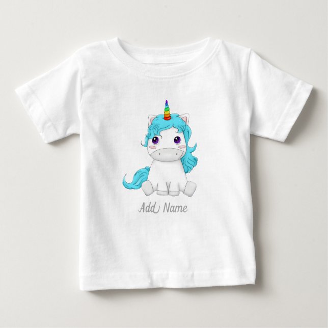 Unicorn Funny & Personalised Unicorn Magical Baby T-Shirt (Front)