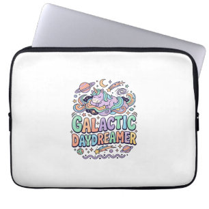 Unicorn Galactic Daydreamer Kawaii Sticker and Shi Laptop Sleeve