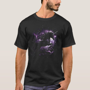 Unicorn Galaxy Fantasy Horse Clouds Stars Cute Mag T-Shirt