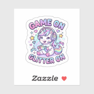 Unicorn Game On Glitter On Graphic Design Merch De