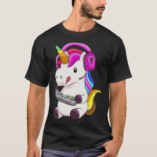 Unicorn Gaming Unicorn Video Game Birthday Girls  T-Shirt
