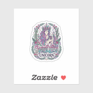 Unicorn Garden Witch Unicorn Colourful Apparel Gra
