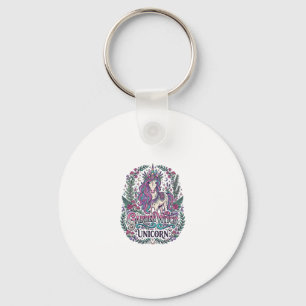Unicorn Garden Witch Unicorn Colourful Apparel Gra Key Ring