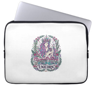 Unicorn Garden Witch Unicorn Colourful Apparel Gra Laptop Sleeve