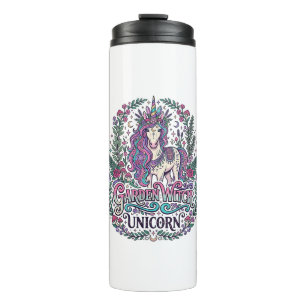 Unicorn Garden Witch Unicorn Colourful Apparel Gra Thermal Tumbler