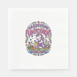 Unicorn Gardening Unicorn Commercial Cute Gift Des Napkin
