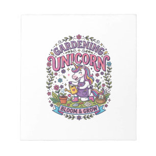 Unicorn Gardening Unicorn Commercial Cute Gift Des Notepad