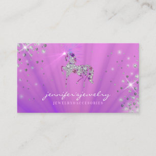 Unicorn gems diamonds jewellery Horse Business Card