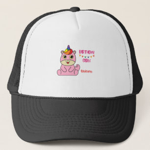 unicorn girl birthday, Toddler Birthday, Great gif Trucker Hat