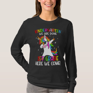Unicorn Girl Kindergarten Graduation 1st Grade Her T-Shirt
