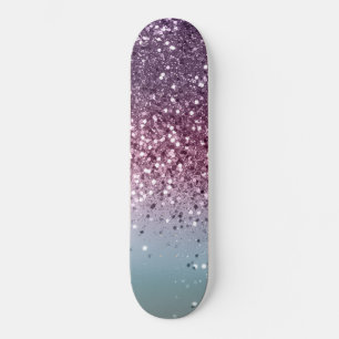 Unicorn Girls Glitter #6 #shiny #pastel Skateboard