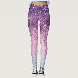 Unicorn Girls Glitter #6d (Faux Glitter) #shiny  Leggings