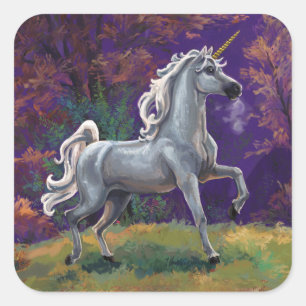 Unicorn Glade Square Sticker