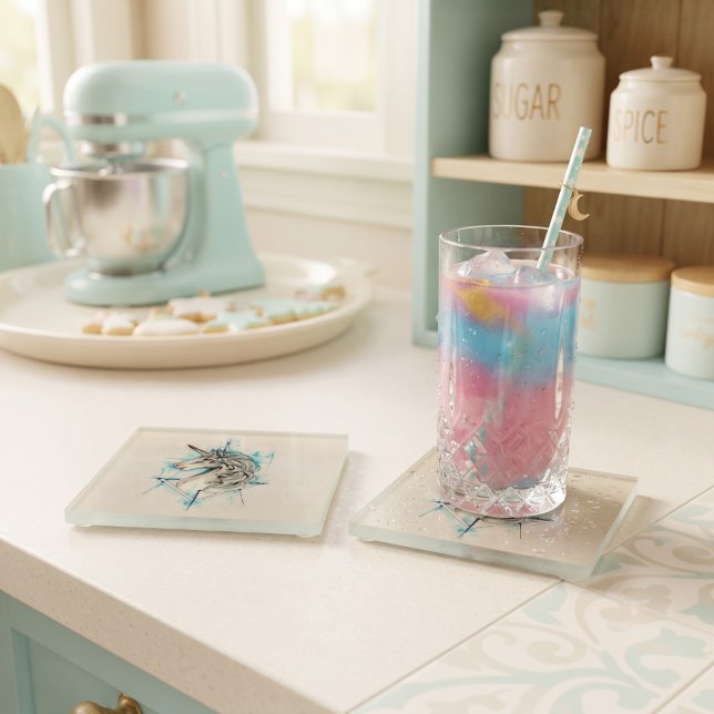 Unicorn Glass Coaster (Creator Uploaded)