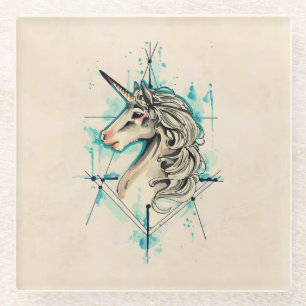 Unicorn Glass Coaster