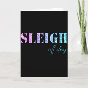 Unicorn Glitter Sleigh All Day Christmas Card