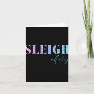 Unicorn Glitter Sleigh All Day Christmas Card