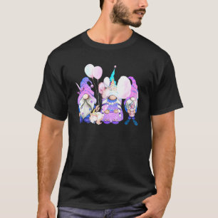 Unicorn Gnomes Tomte Scandinavian Three Garden Gno T-Shirt