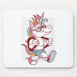 Unicorn Goes To School Mouse Pad