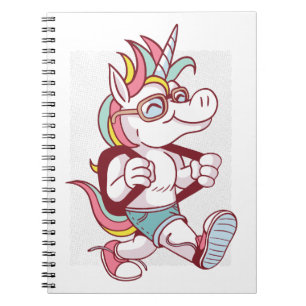 Unicorn Goes To School Notebook
