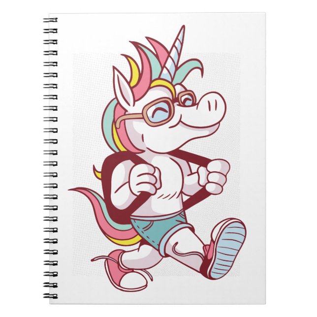Unicorn Goes To School Notebook (Front)