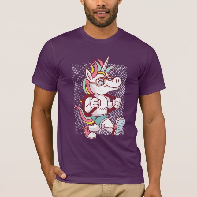 Unicorn Goes To School T-Shirt (Front)