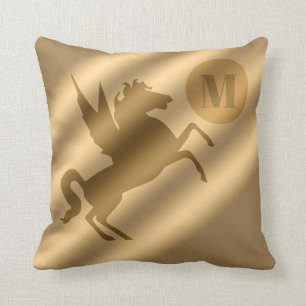 Unicorn Gold Luxury Monogram Cushion