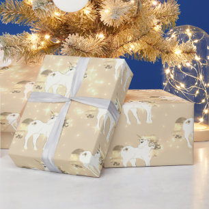 Unicorn Gold  Sparkle Cute Wrapping Paper