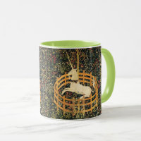 UNICORN GOTHIC FANTASY FLOWERS,FLORAL MOTIFS Green
