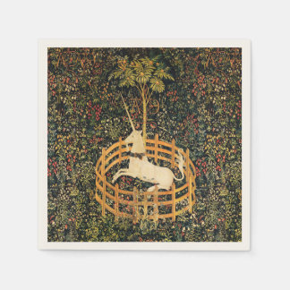 UNICORN GOTHIC FANTASY FLOWERS,FLORAL MOTIFS NAPKIN