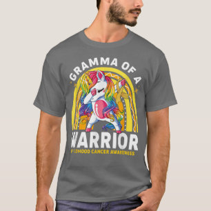 Unicorn Gramma Of A Warrior Childhood Cancer Aware T-Shirt