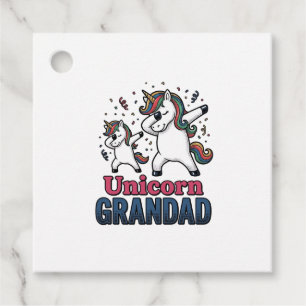 Unicorn Grandad Vintage Engraving Shirt Design_1 Favour Tags
