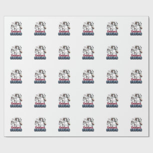 Unicorn Grandad Vintage Engraving Shirt Design_1 Wrapping Paper