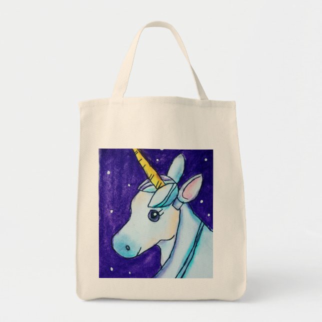 Unicorn Grocery Tote Bag (Front)