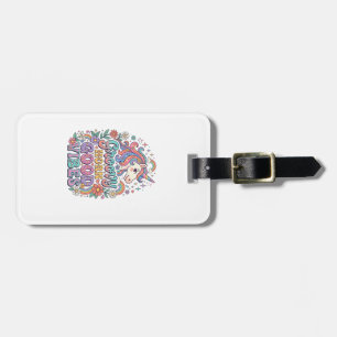 Unicorn Groovy Horn Good Vibes Charming POD Artwor Luggage Tag