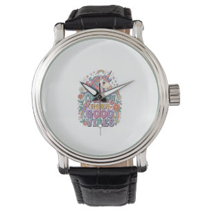 Unicorn Groovy Horn Good Vibes Charming POD Artwor Watch