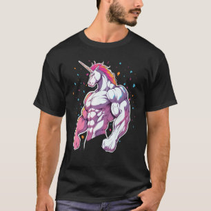 Unicorn Gym Fitness Workout Powerlifter Muscle T-Shirt