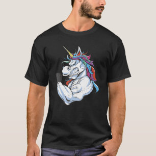 Unicorn Gym Fitness Workout Powerlifter Muscle T-Shirt