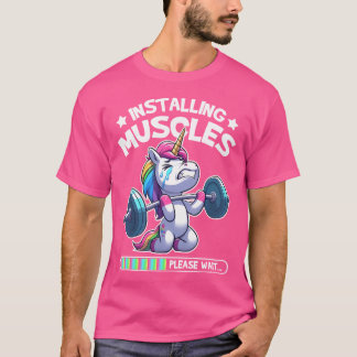 Unicorn Gym Workout Weight Training T-Shirt