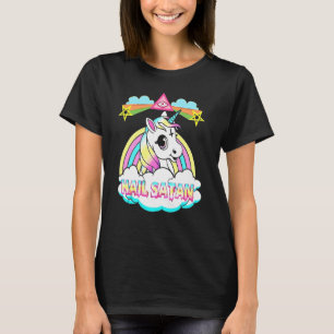 Unicorn Hail Satan Death Metal Rainbown Tshirt
