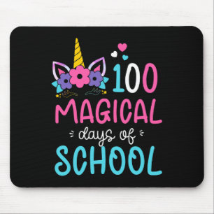Unicorn Happy 100th Day 100 Magical Days Of School Mouse Pad